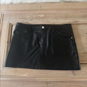 Edikted Maya Faux Leather Mini Skirt